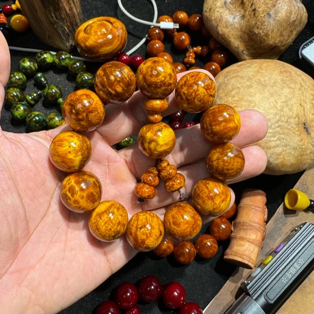 红松琥珀木留疤，满花满油，2.0规格