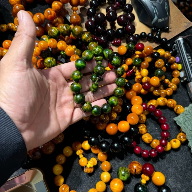 红松琥珀木阴沉木水墨丹青1.6规格满花