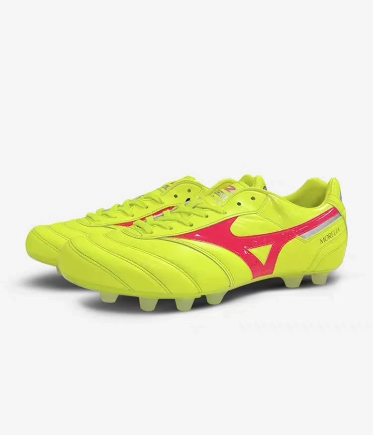 MIZUNO/美津浓莫雷拉日产FG足球鞋青少年飙速草地粉色断码高端AG
