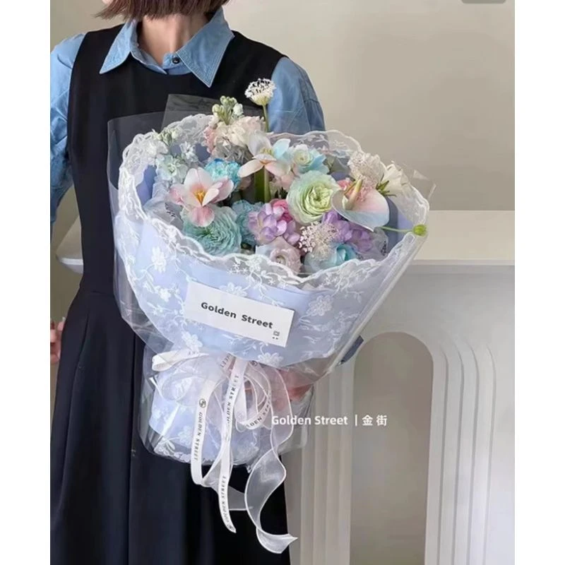 【绿萝】新款高档刺绣蕾丝布 一块布做两个
