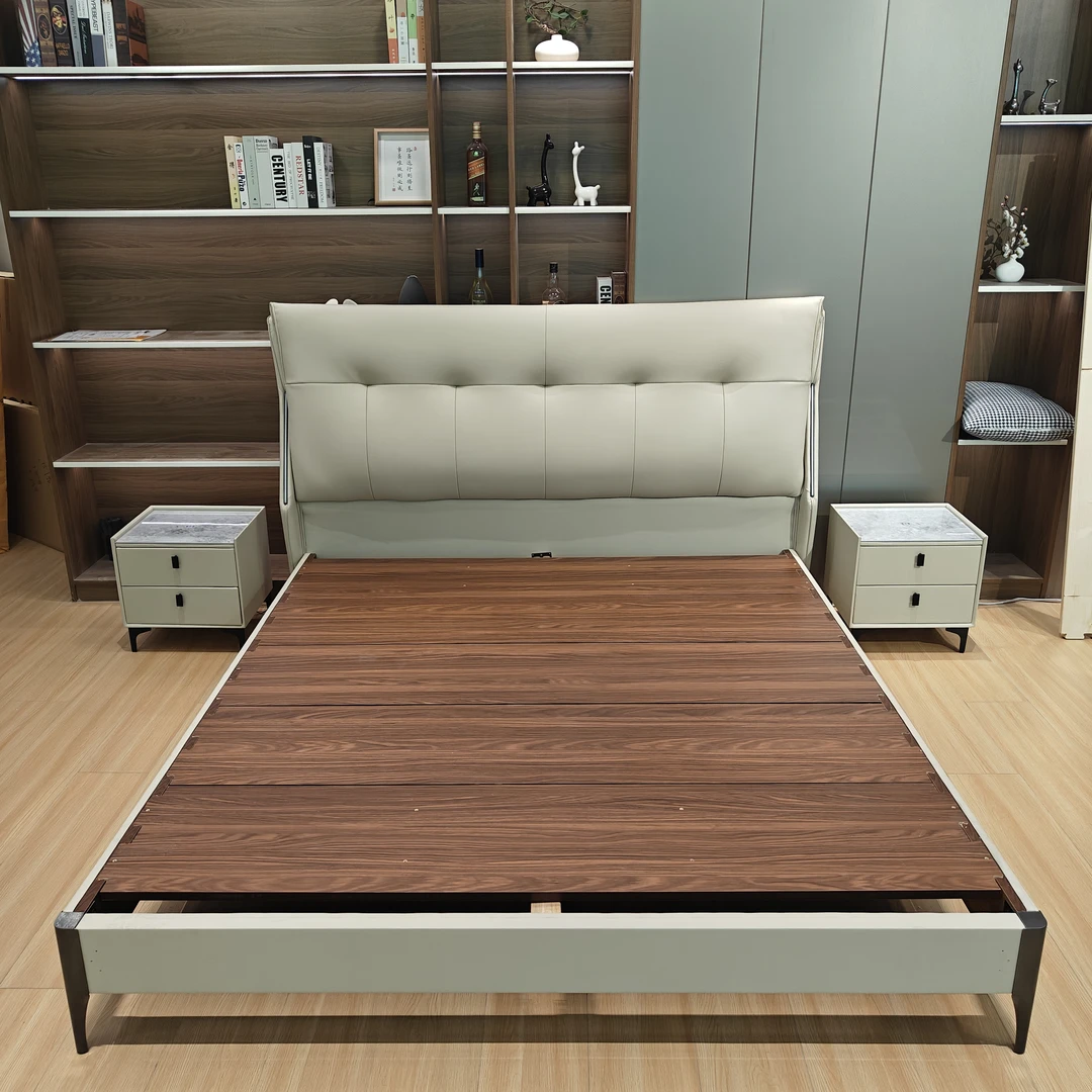 【24款】北欧轻奢简约多段拉点主卧皮艺大床#131