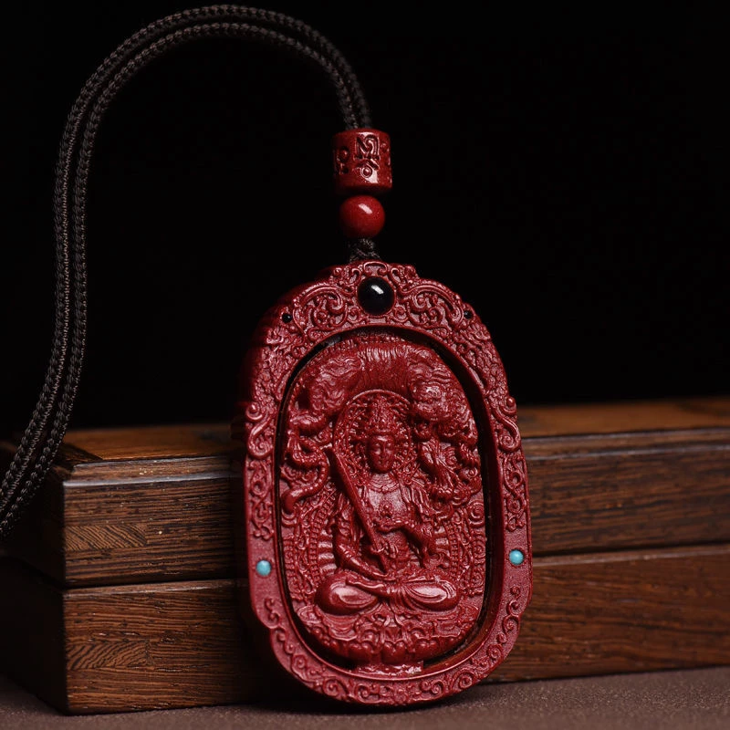 含辰砂工艺品紫金砂八大生肖守护牌高含量朱砂