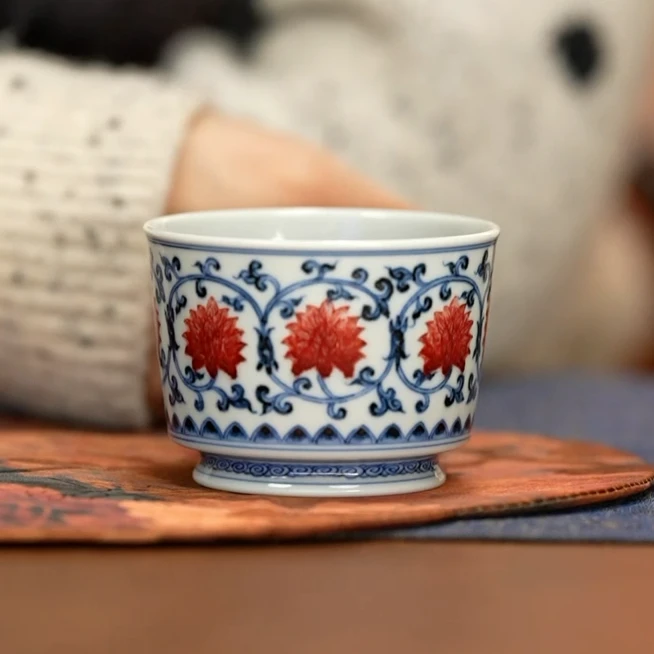 【墨舍名窑】 屹朴金刚莲直口杯（yipu405）