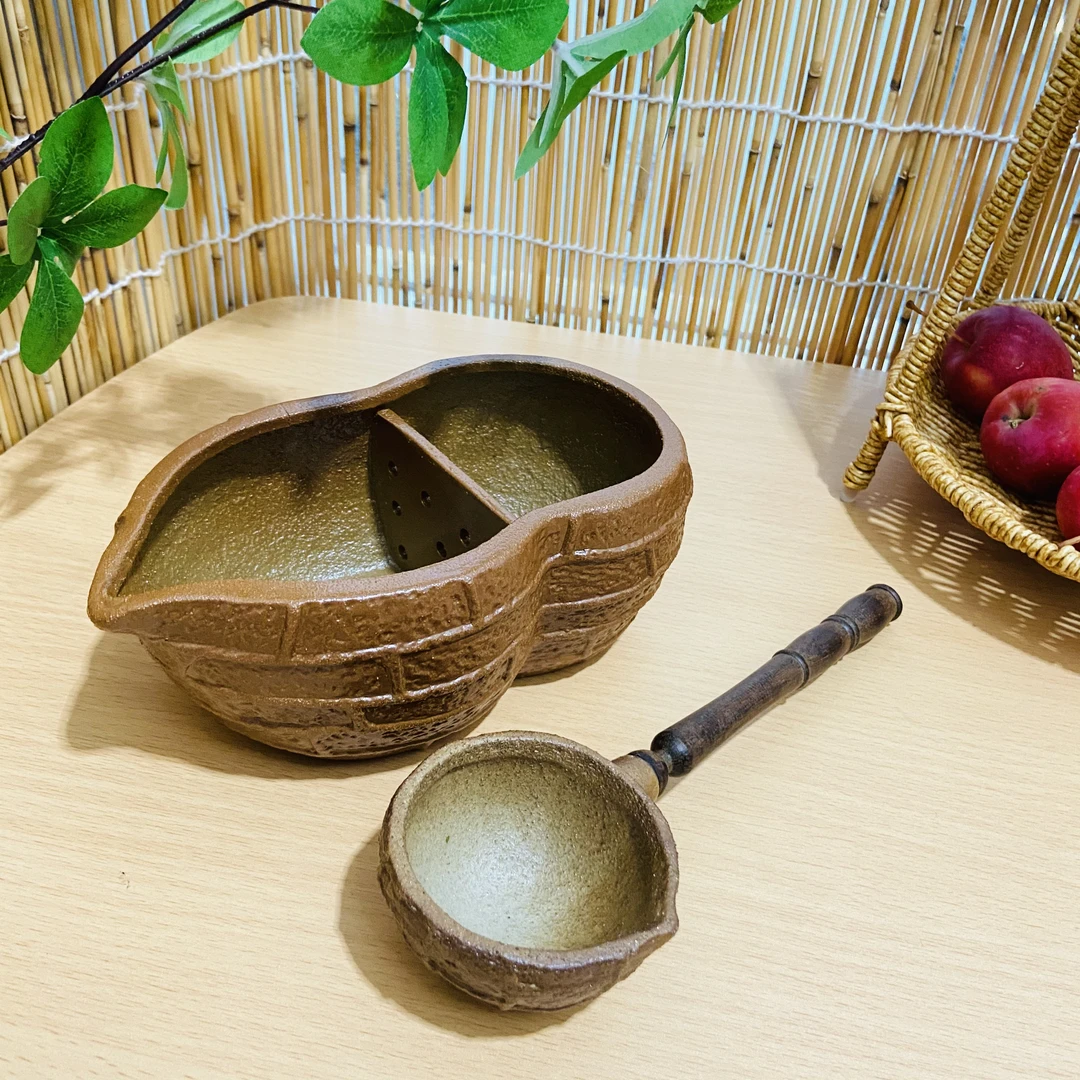 围炉煮茶粗陶干烧壶复古柴烧创意花生温茶单壶家用户外碳火炉茶具