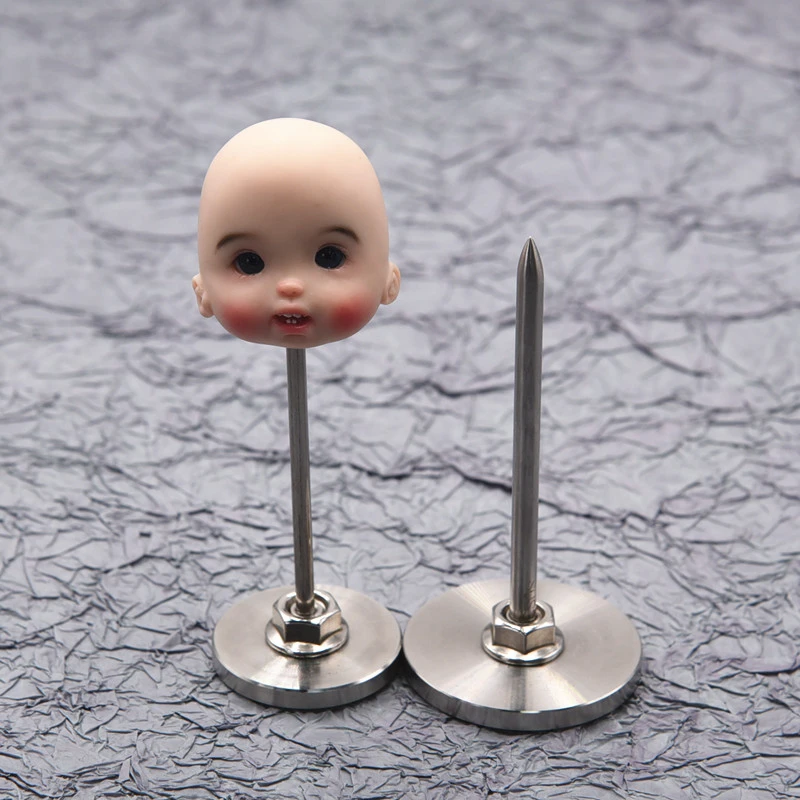 ob11娃头软陶泥超轻粘土不锈钢人偶塑形台人偶头部雕塑台可入烤箱