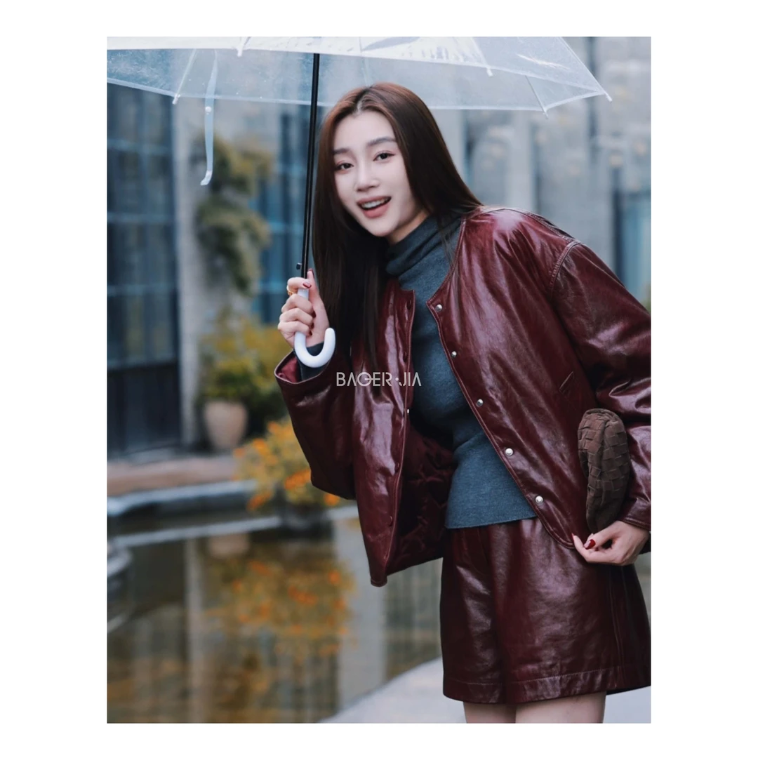 0-宝儿家含幂BH09724410冬季新款穿搭圆领休闲夹克鹅绒服