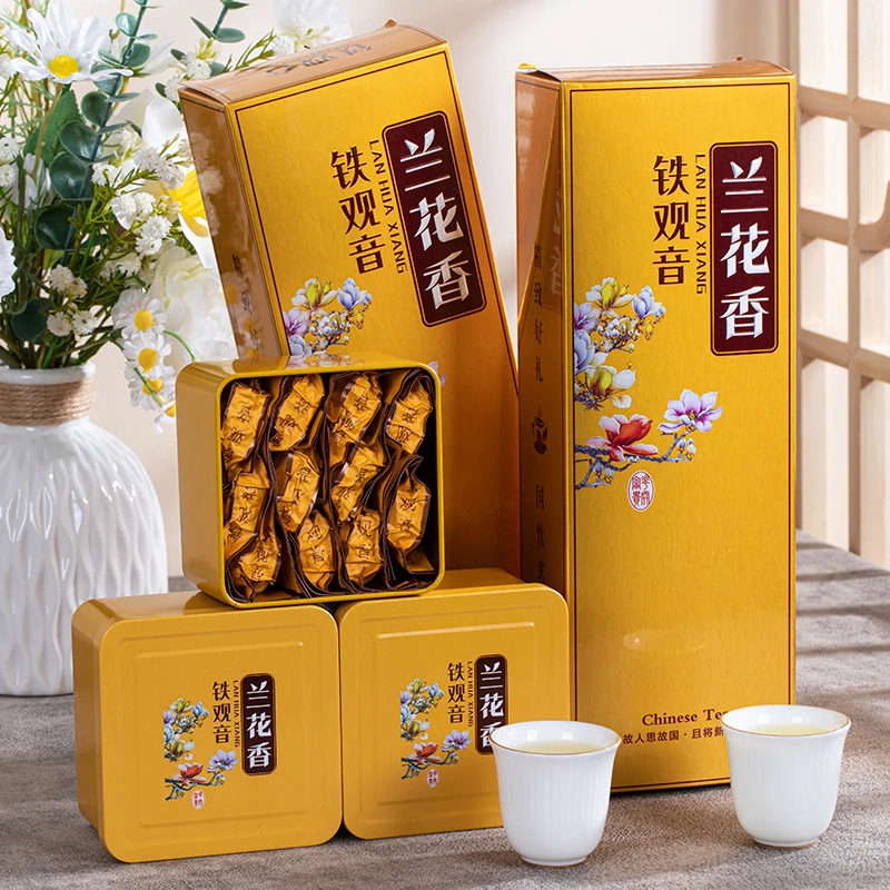 安溪正宗铁观音兰花香高档茶叶礼盒装新茶高山乌龙茶浓香型500g