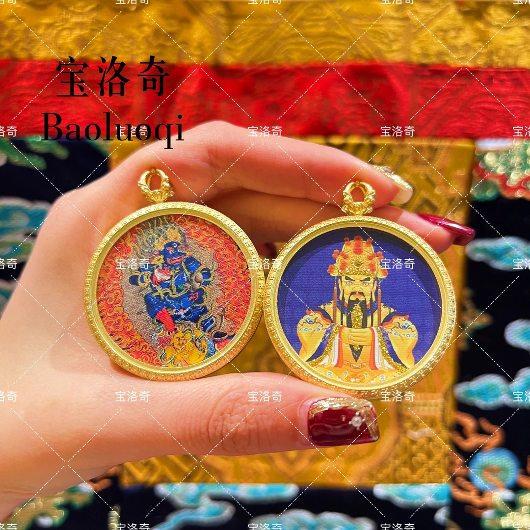 宝洛奇BLQTK-070 手工描金撒金大黑天五爷双CC唐卡