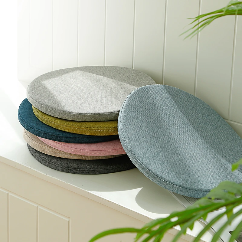 记忆棉坐垫椅子垫棉麻透气座垫凳子垫子地上屁垫地垫薄