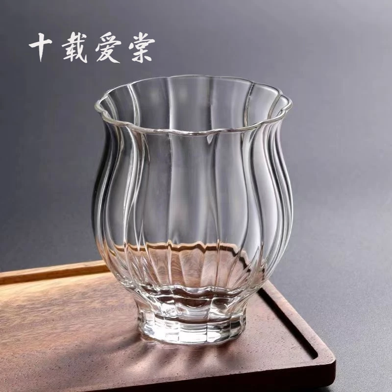 十载爱棠水仙套装主人杯全套喝茶品茗杯水杯功夫茶杯高脚杯花瓣杯