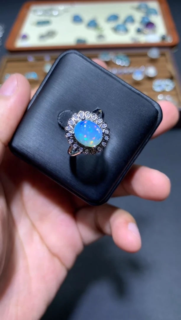 【闪购商品】欧泊戒指未镶嵌L91【随机发货 只发一个】