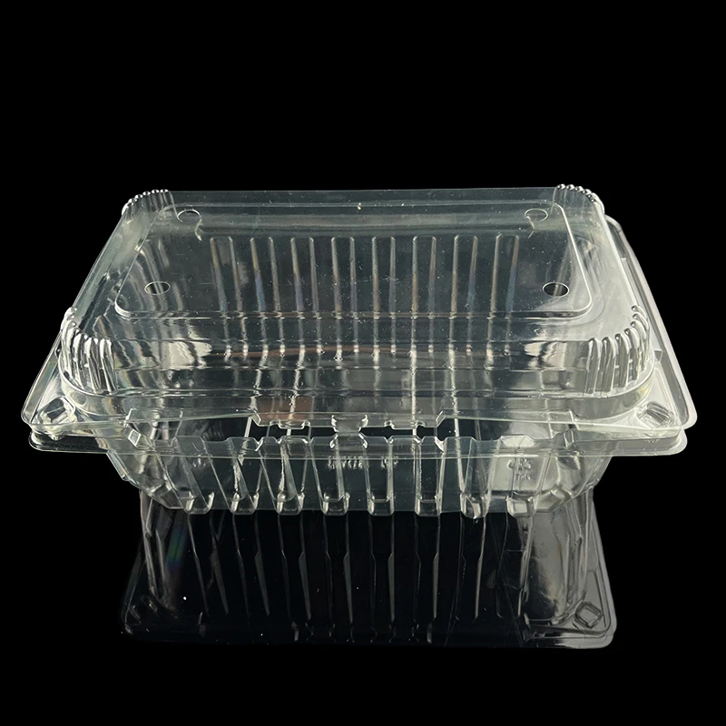 龙兴果蔬包装800D1.6斤装高透款透明PET果蔬包装盒家用水果店通用