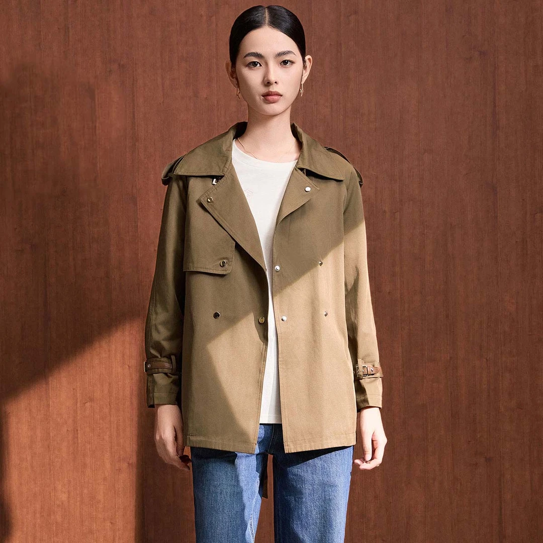 【马天奴】气质长袖宽松秋季设计师翻领VDA164TCH0