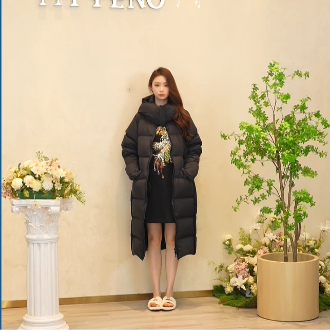MY TENO/马天奴VDAH92运动时尚休闲连帽中长款冬季加厚防风羽绒服