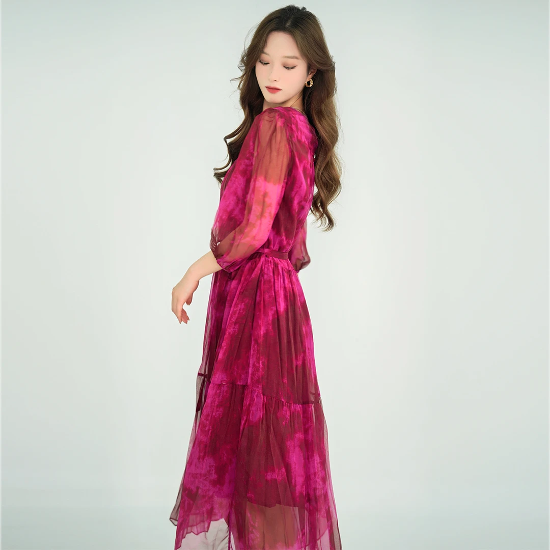 【福利专属】马天奴女装连衣裙长袖时尚夏季收腰款VDSA25DRX0