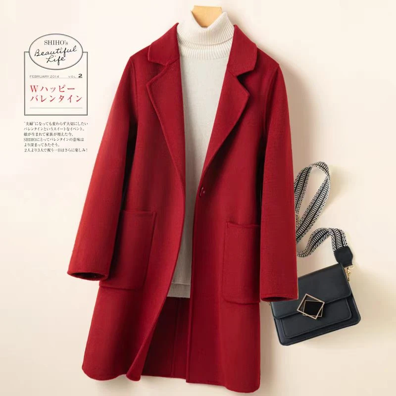 【长毛长款高货】1-200 双面羊毛大衣链接短款时尚休闲百搭