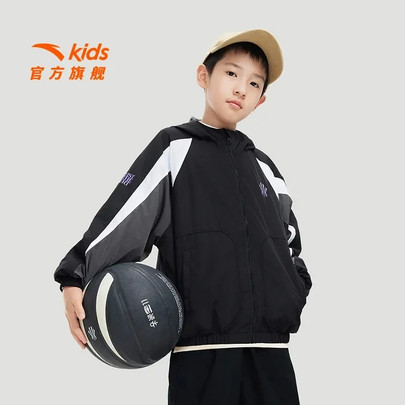 安踏儿童运动上衣秋冬季新款潮流少年休闲运动外套-372441603N