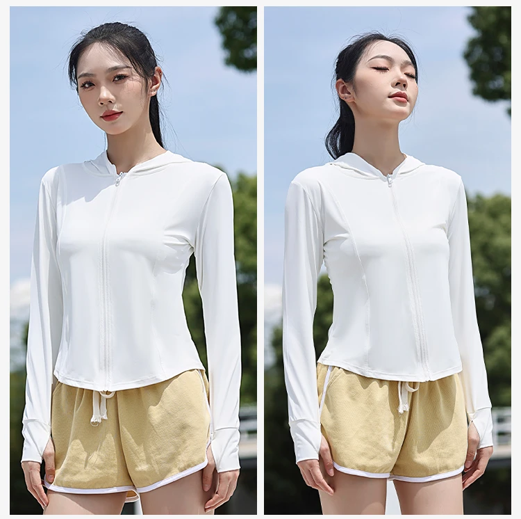 【女神娇点】连帽款防晒衣女夏季运动修身显瘦户外防晒衣防紫外线