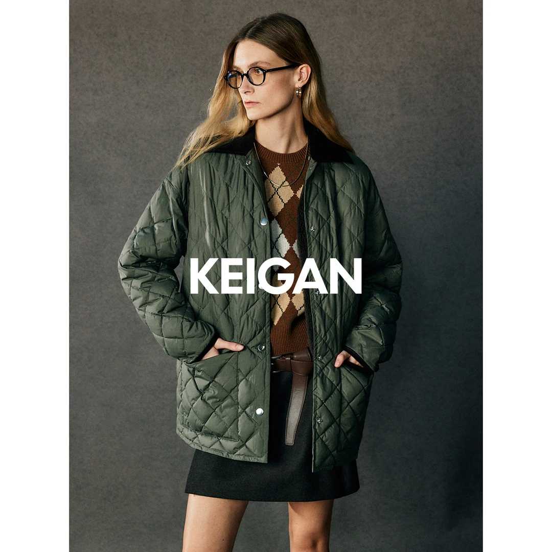 开间/意大利Limonta95白e绒pr@da撞色灯芯绒轻便羽绒服马甲