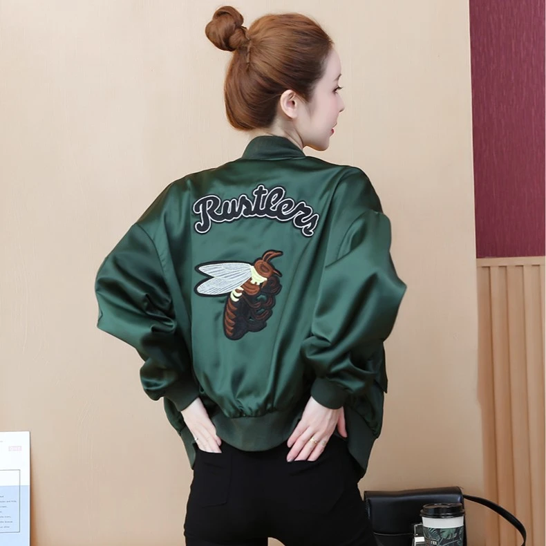 短款外套女宽松新款女装韩版休闲大码女士春秋棒球服夹克长袖