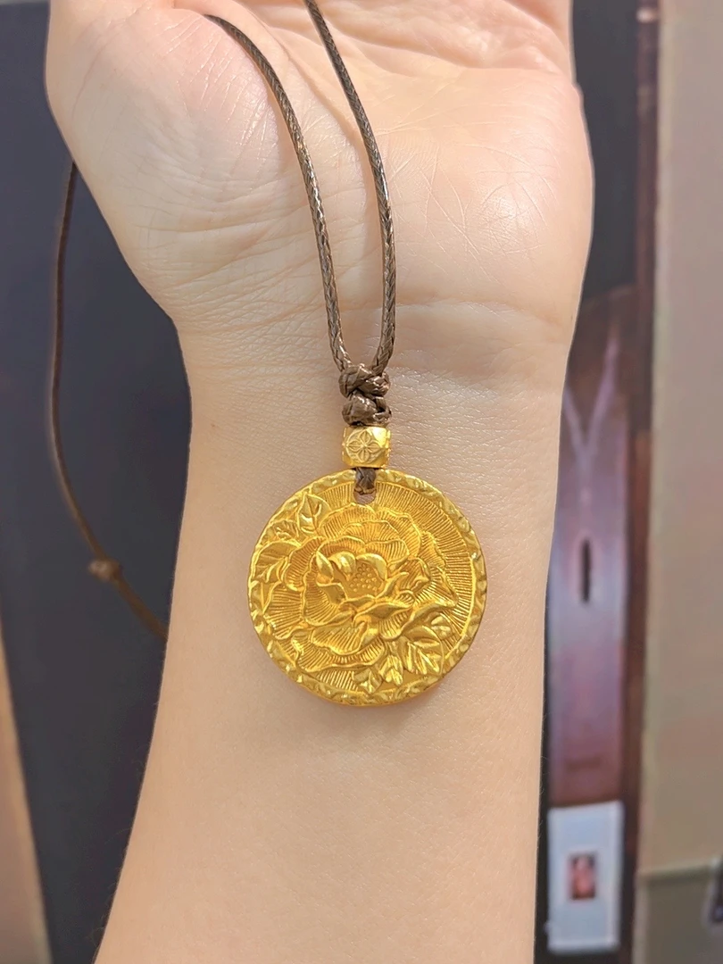 R项链 CUICAN金色花开富贵编绳项链R011