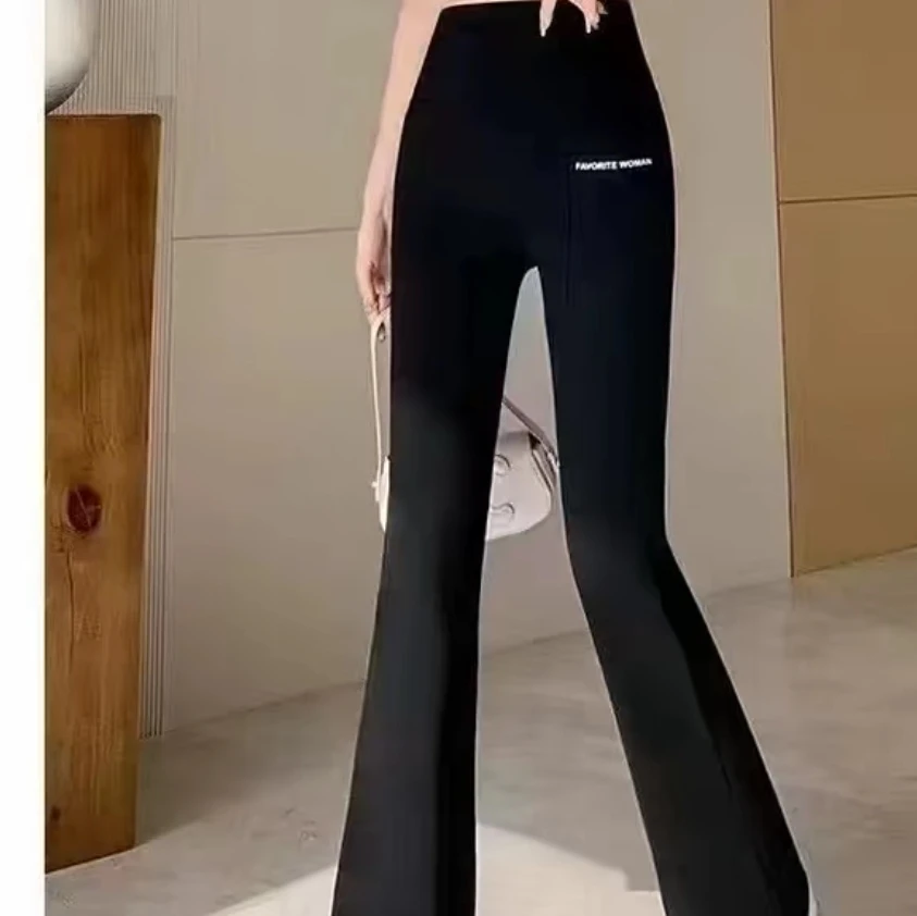 梦梦家7769款时尚百搭加绒微喇弹力芭比裤