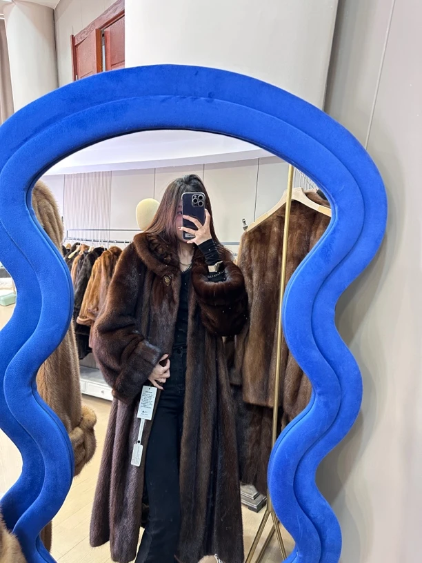 Qk1（巧克力色-南瓜袖）三只猫翻领厚外套 支持24h