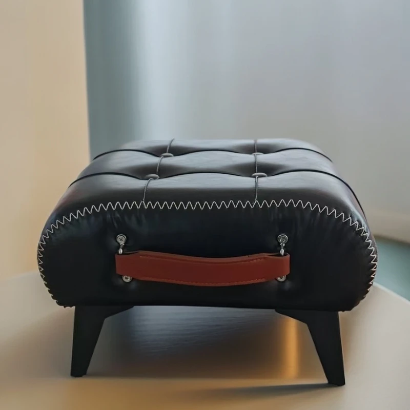 换鞋家用门口凳子软包网红脚踏轻奢茶几矮凳沙发客厅入户简约软座