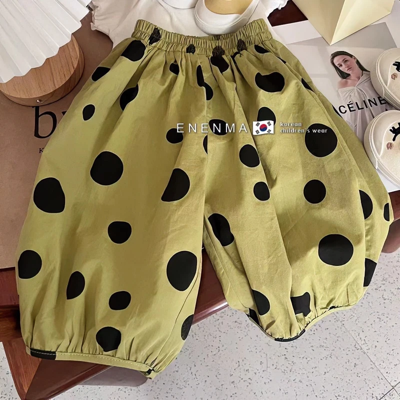 宝宝灯笼裤夏季女童小女孩薄款洋气韩版波点宝宝裤子阔腿裤宽松