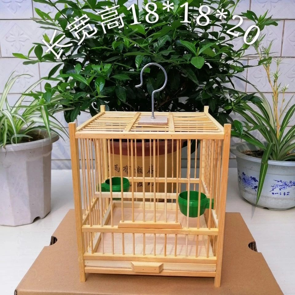 鸟笼竹制小号绣眼贝子黄鸟养笼经济实惠适合大批量养殖纯手工制作