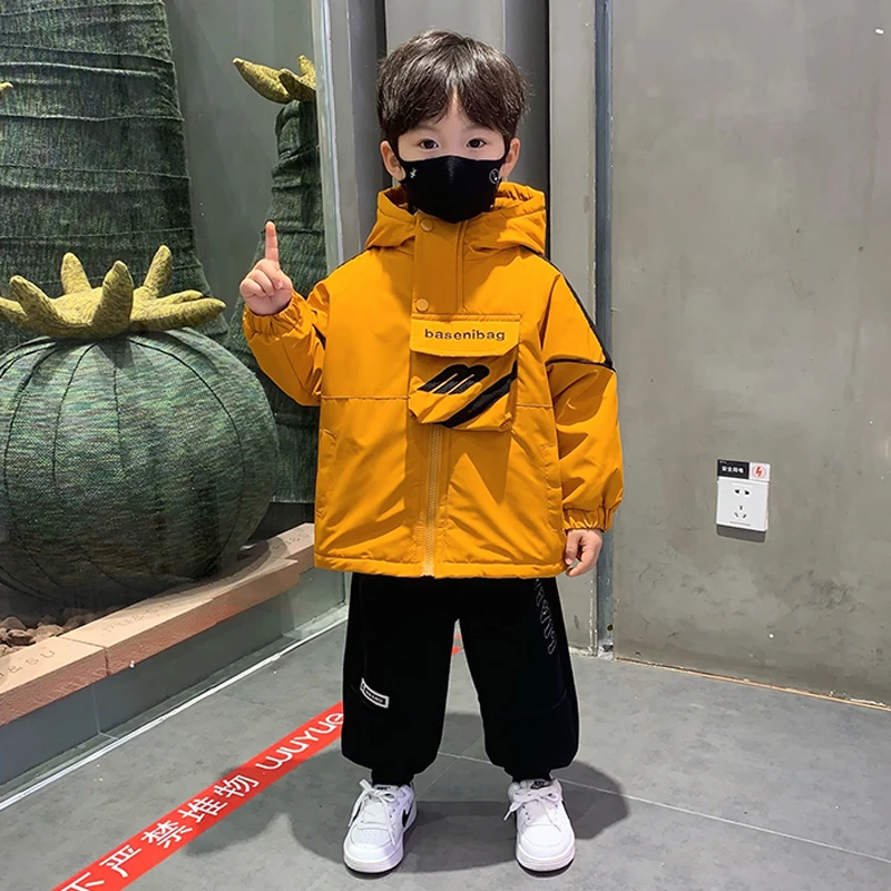 男童外套夹棉保暖冬装棉袄2025新款儿童加厚棉衣宝宝秋冬保暖衣服