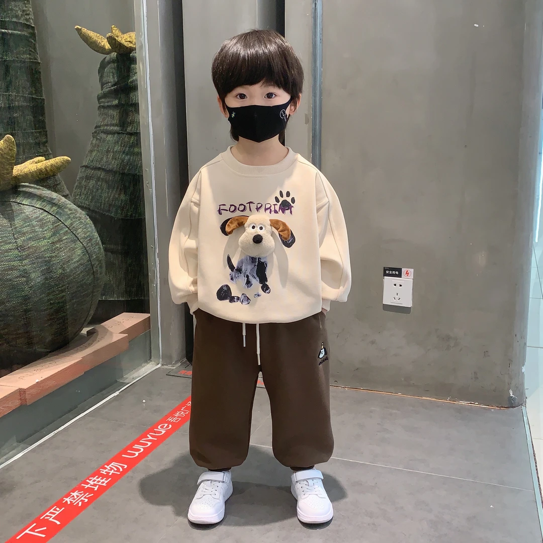 男童秋装套装2025新款春秋男孩卫衣小童衣服洋气宝宝帅气儿童穿搭