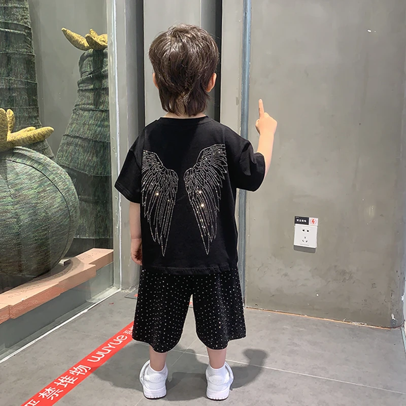 男童韩版夏装套装2025新款痞帅儿童短袖衣服帅气时髦夏季两件套潮