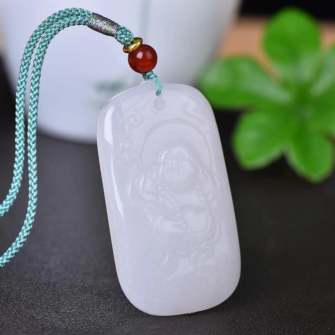 精品新疆白玉吉祥观音弥勒佛挂件情侣平安无事精美百搭多样性发货