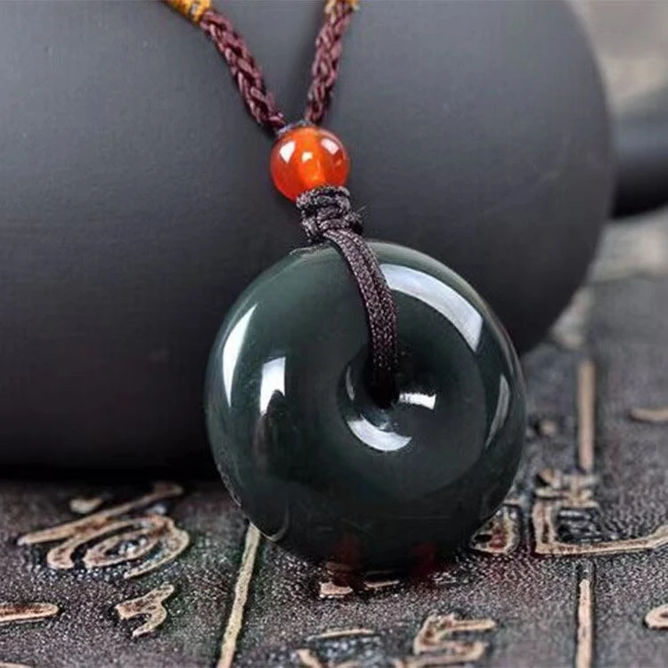 天然和田玉青玉平安扣男女吊坠项坠百搭挂件平平安安多样性发货