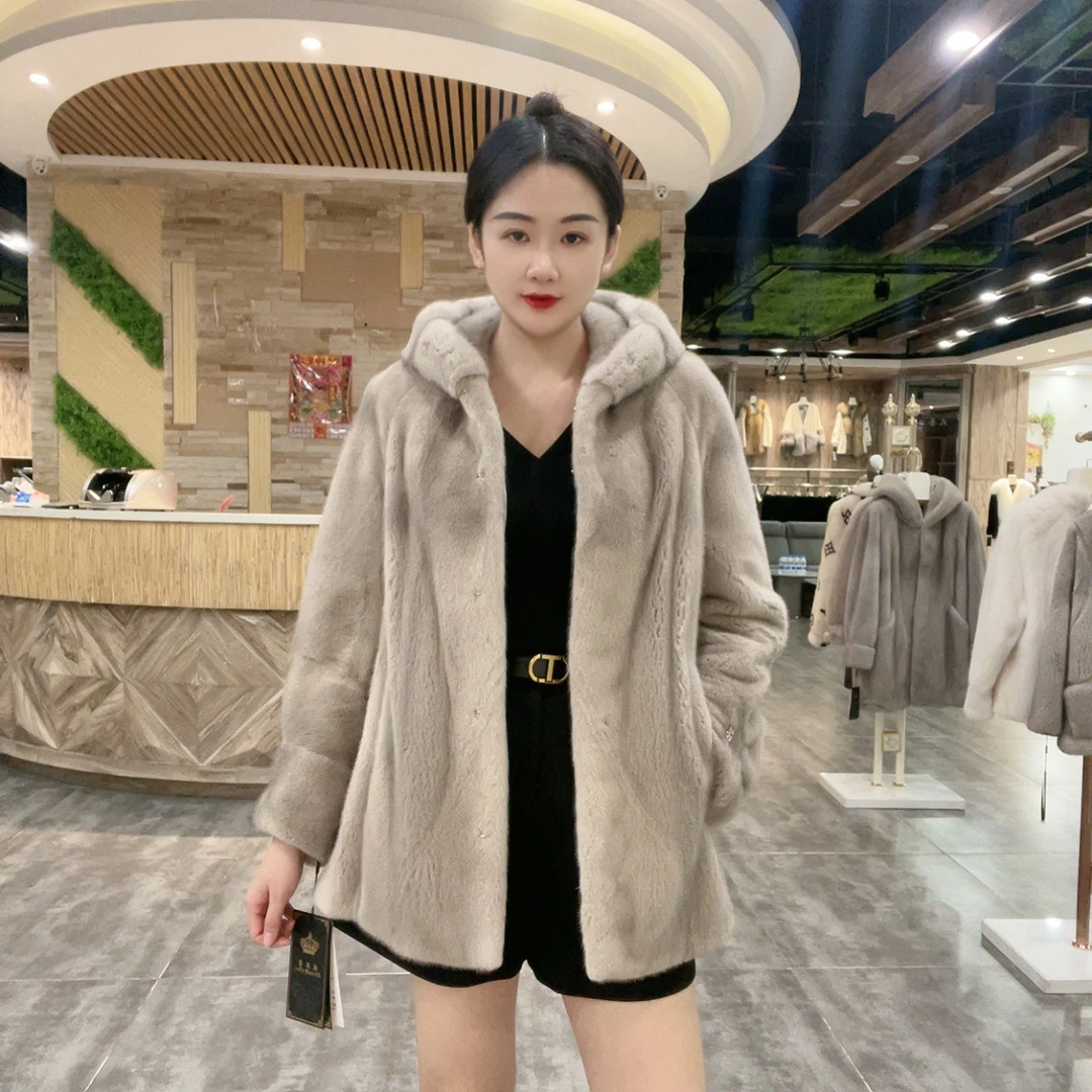 盛亚雪肩下浪连帽女款外套