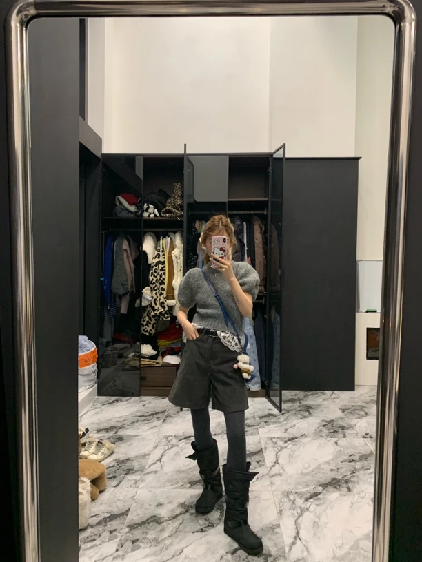 【薄暮青梨】韩国百搭针织毛衣