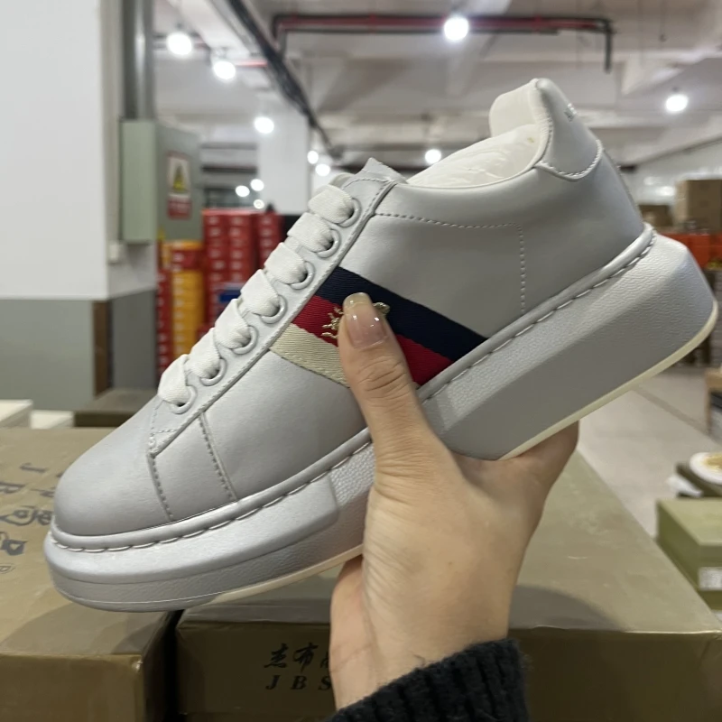 1201男士真皮小白鞋简约百搭潮流舒适时尚板鞋白色休闲鞋