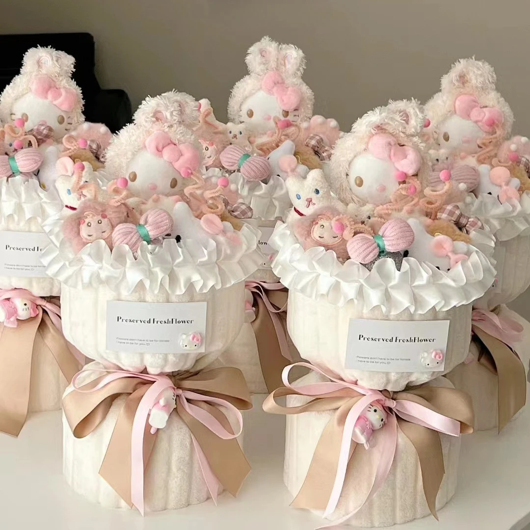 【可樂】 hellokitty凯蒂猫KT玩偶花束520情人节送女生礼物生日礼物