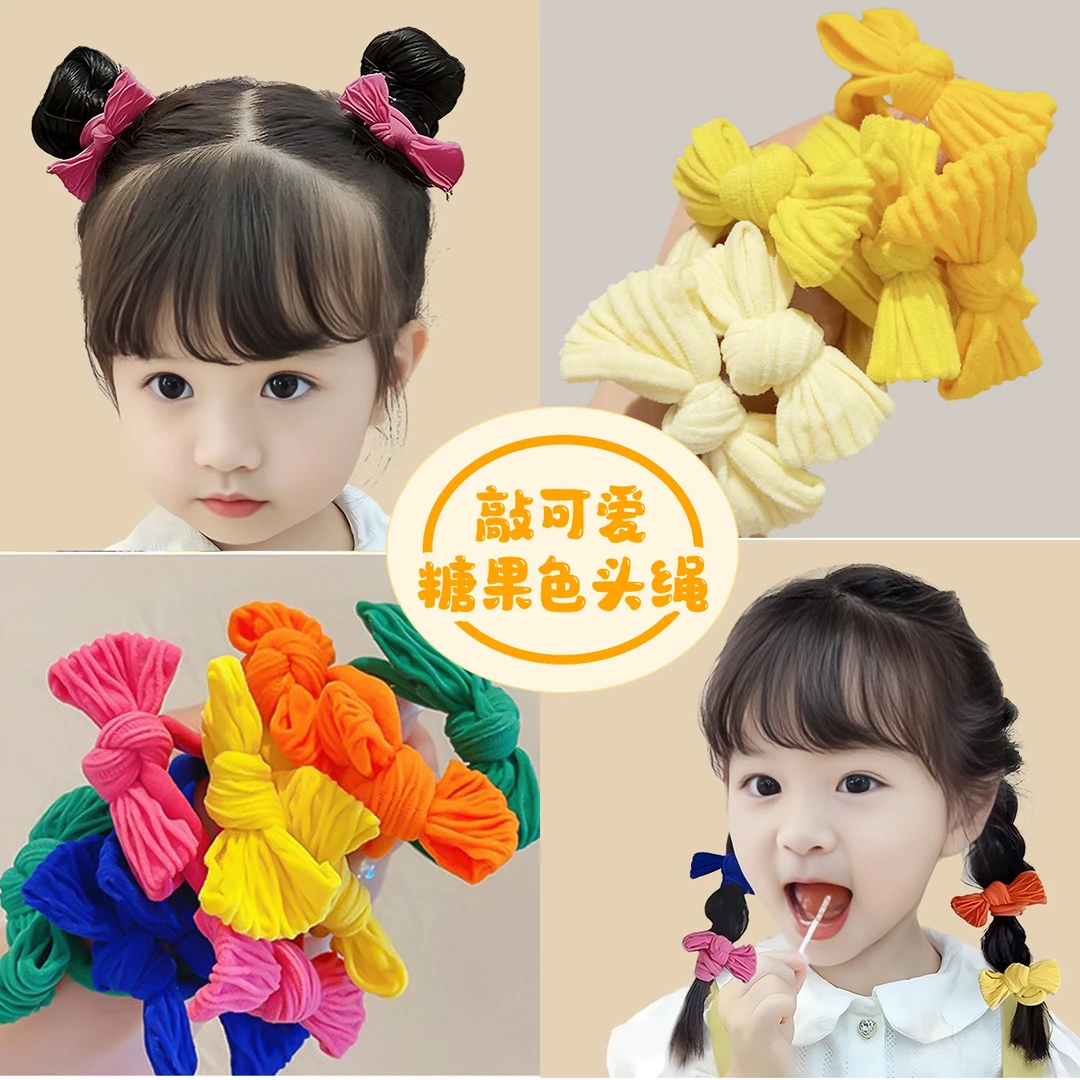 女童皮筋蝴蝶结头绳高弹力耐用可爱宝宝女孩洋气韩版不伤发儿童