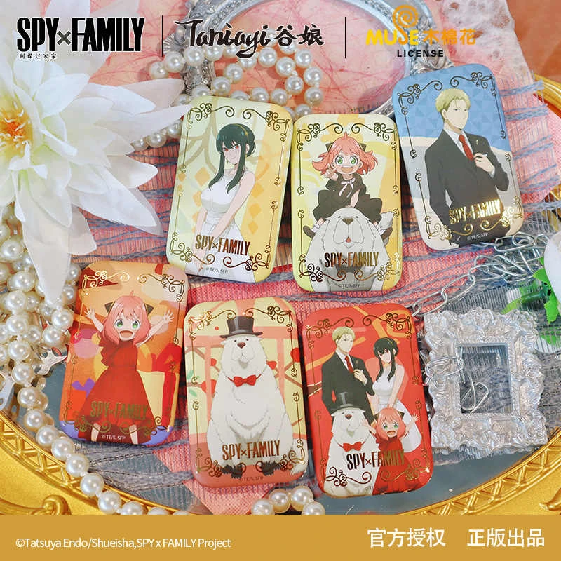 谷娘Taniayi正版官谷间谍过家家烫金方形吧唧阿尼亚徽章盲盒周边