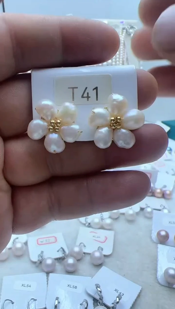 【闪购商品】淡水珍珠耳饰未镶嵌t41