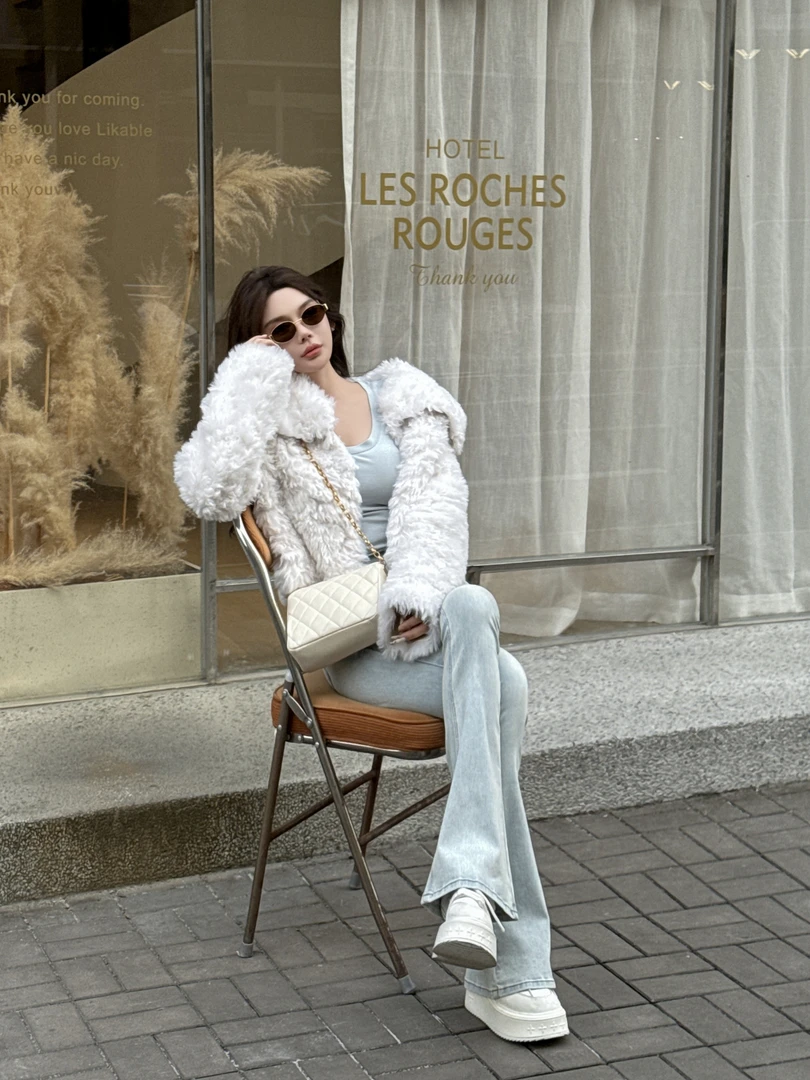 媛媛 【危险的夜晚】小香风秋冬流行时尚气质短款环保外套#W0752