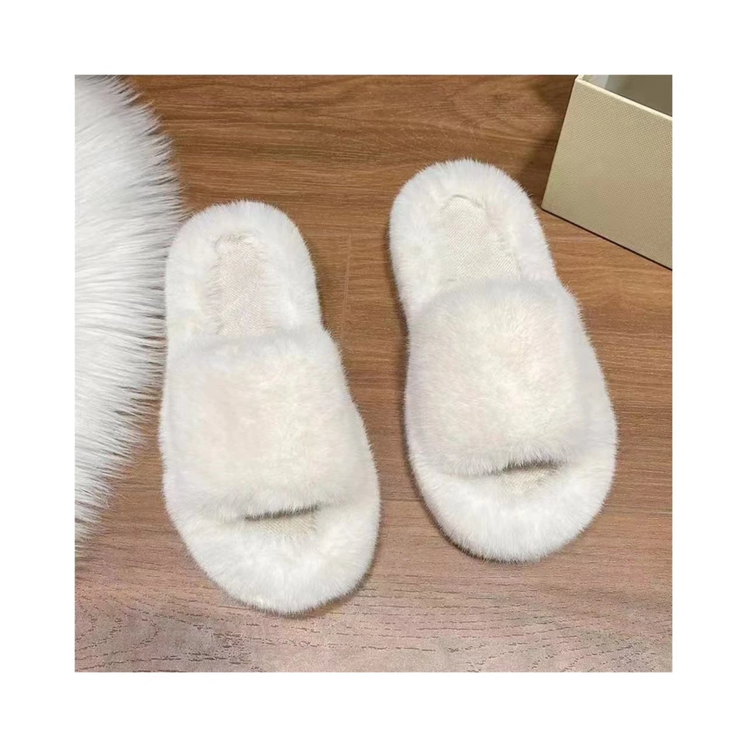 媛媛【很实穿】时尚毛毛拖鞋#X0236