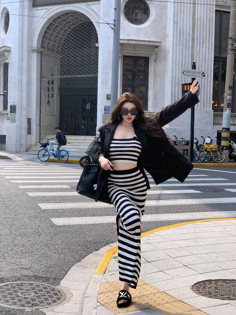 媛媛 【不刻意时髦】韩版钉钻新款小香风时尚西装#XZ0270