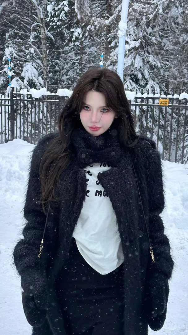 媛媛【英式早餐】秋冬时尚气质显身材经典款中长款大衣外套#DY0130