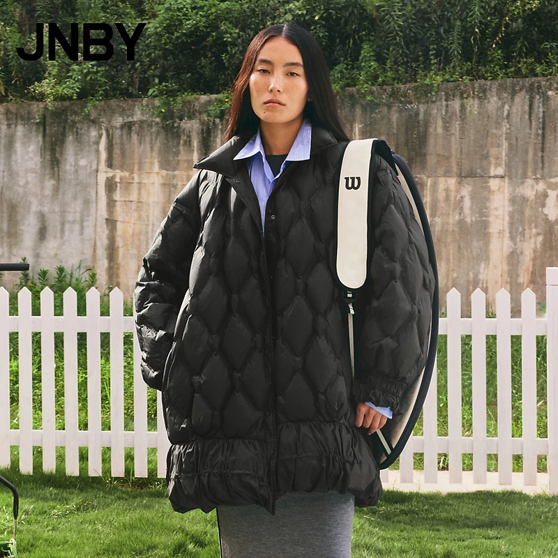 【一衣两穿】JNBY/江南布衣冬花苞羽绒服中长款外套简约5N0C10570