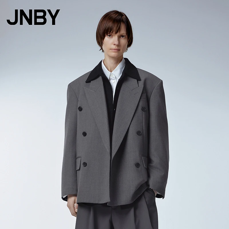 JNBY/江南布衣秋冬创驳领通勤西装外套5N87Y570S