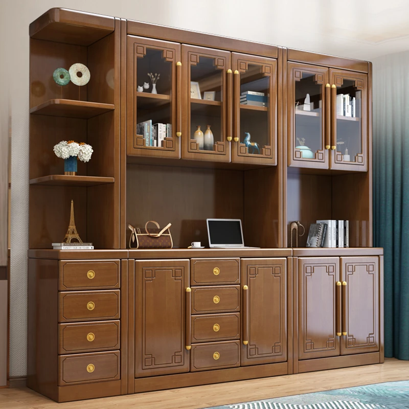 中式实木间厅柜酒柜客厅靠墙柜餐厅餐边柜收纳柜现代家用厨房碗柜