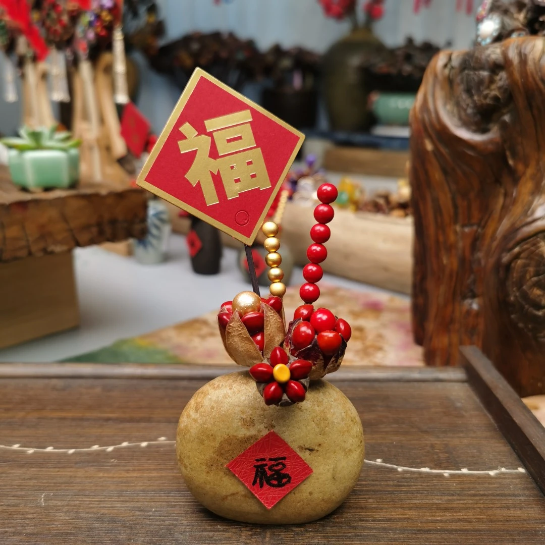 【蓮昇石記】080新年春节原创成品插花套装莲蓬荷花国风家居装饰